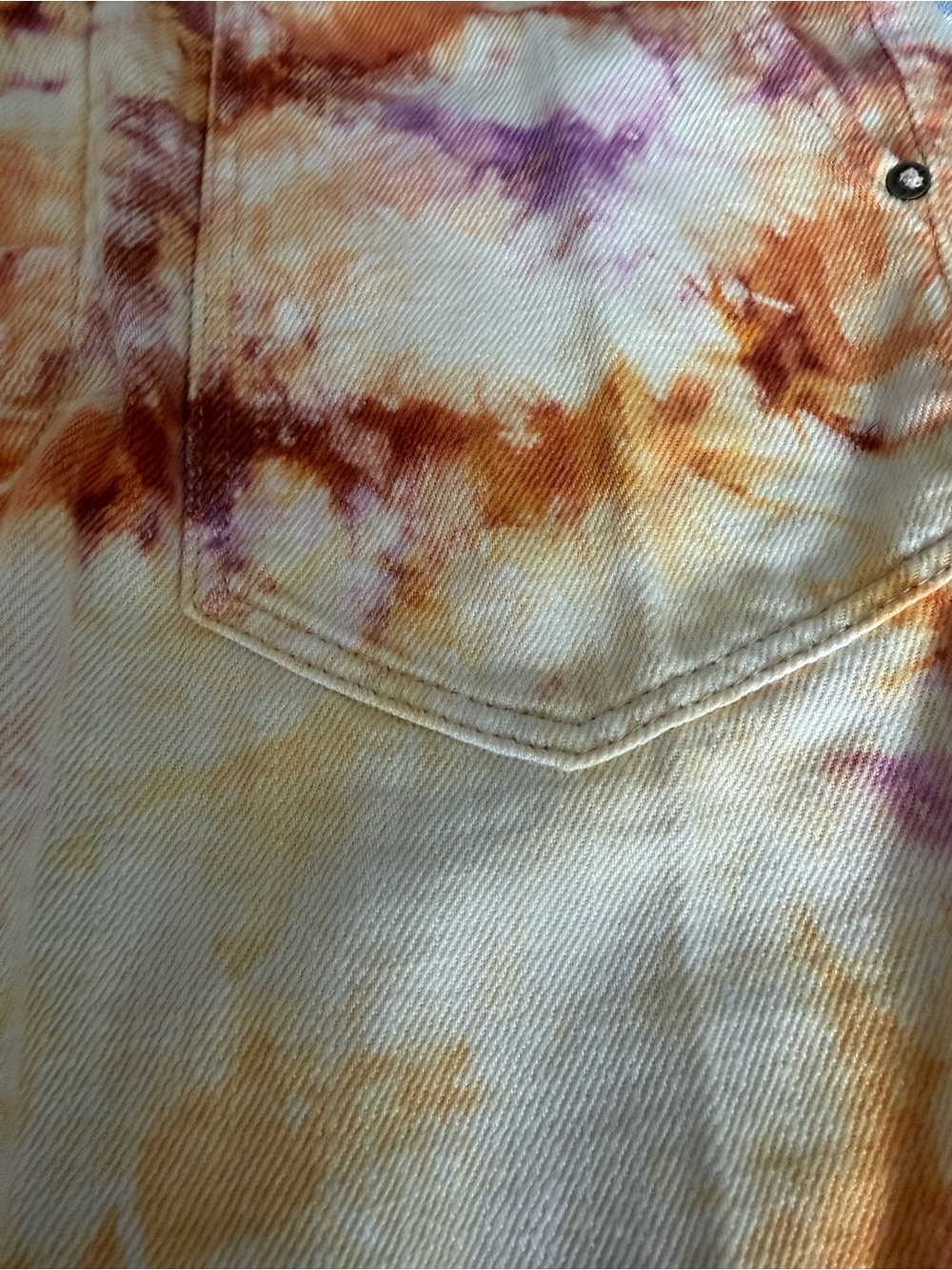 We The Free She’s a Legend Harem Bermuda Shorts- Apricot Tie Dye - Picture 5 of 13